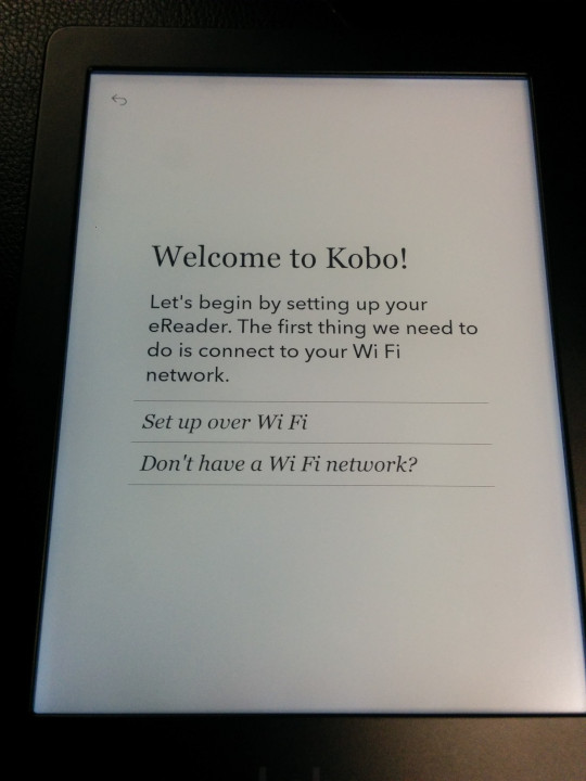 Welcome to Kobo screen